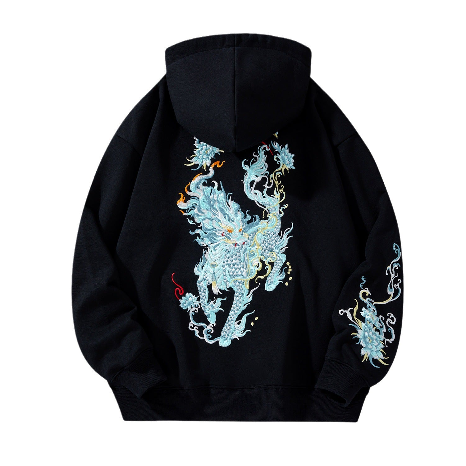 Ryū Embroidered Dragon Hoodie | Japanese Streetwear – KUNOJI