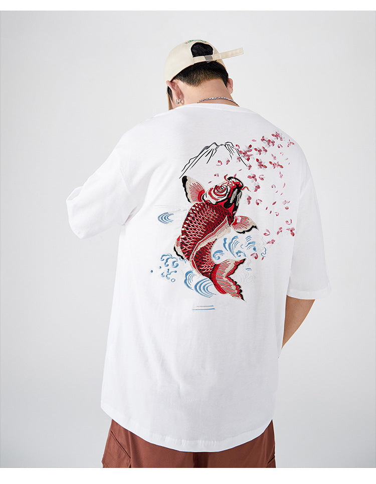 Nami Koi Fish Embroidered Shirt