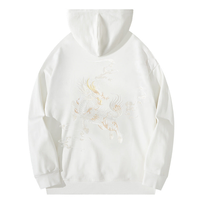 Kirin Embroidered Dragon Hoodie