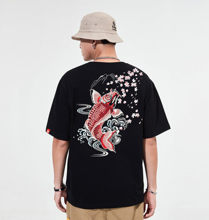 Nami Koi Fish Embroidered Shirt