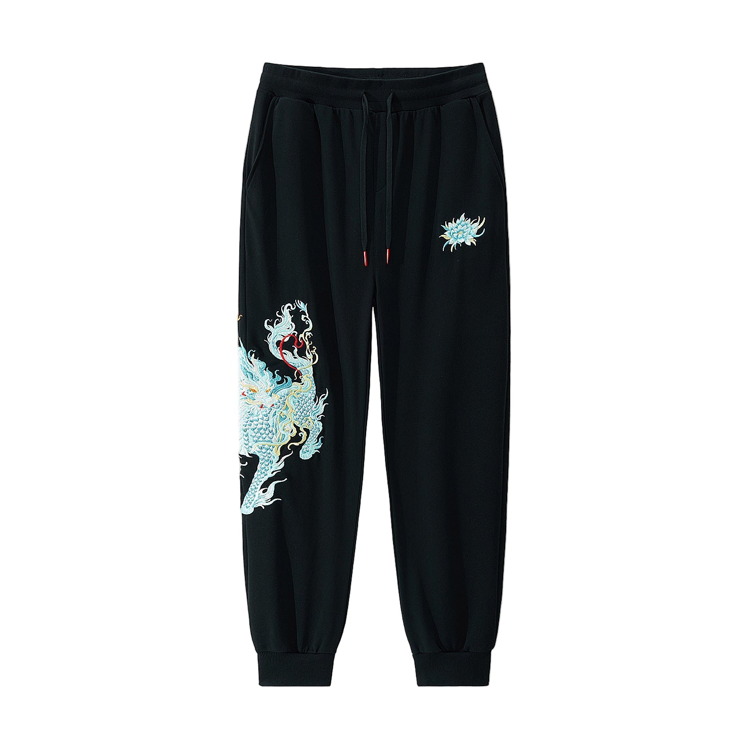 Ryū Embroidered Dragon Joggers