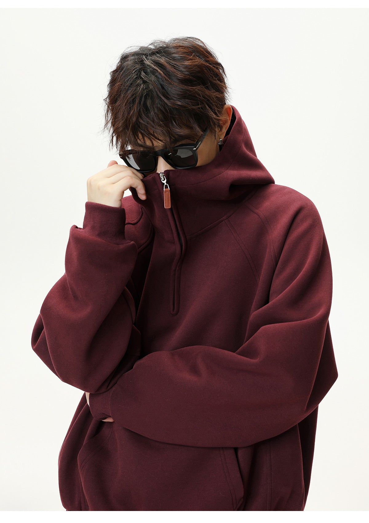 Shizuka Half-Zip Hoodie | Cotton | Japanese Streetwear – KUNOJI