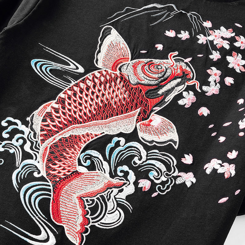 Nami Koi Fish Embroidered Shirt