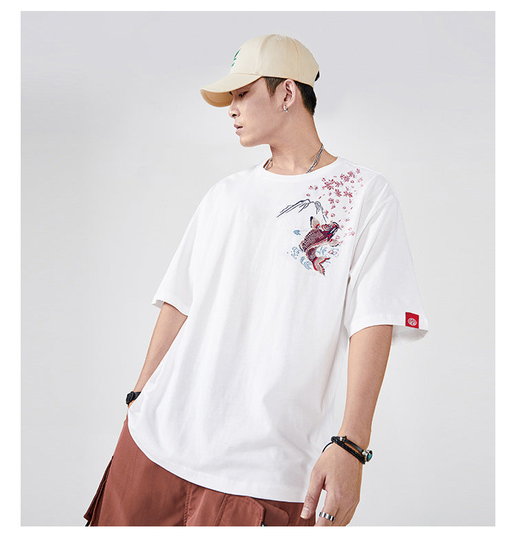 Nami Koi Fish Embroidered Shirt