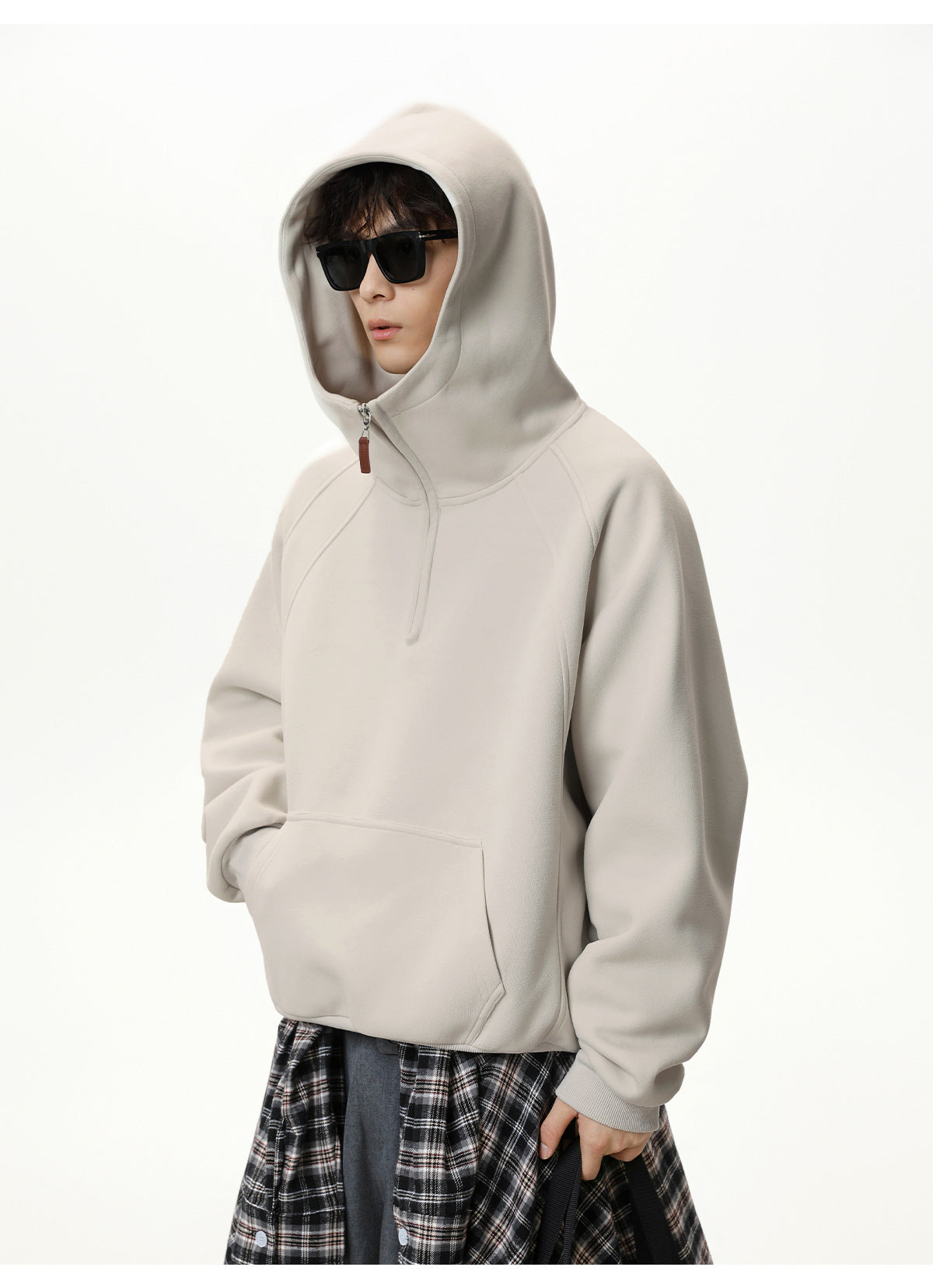 Shizuka Half-Zip Hoodie | Cotton | Japanese Streetwear – KUNOJI