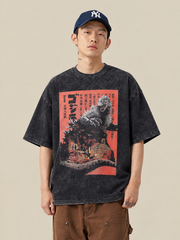 Godzilla Kaiju Oversized Tee, black