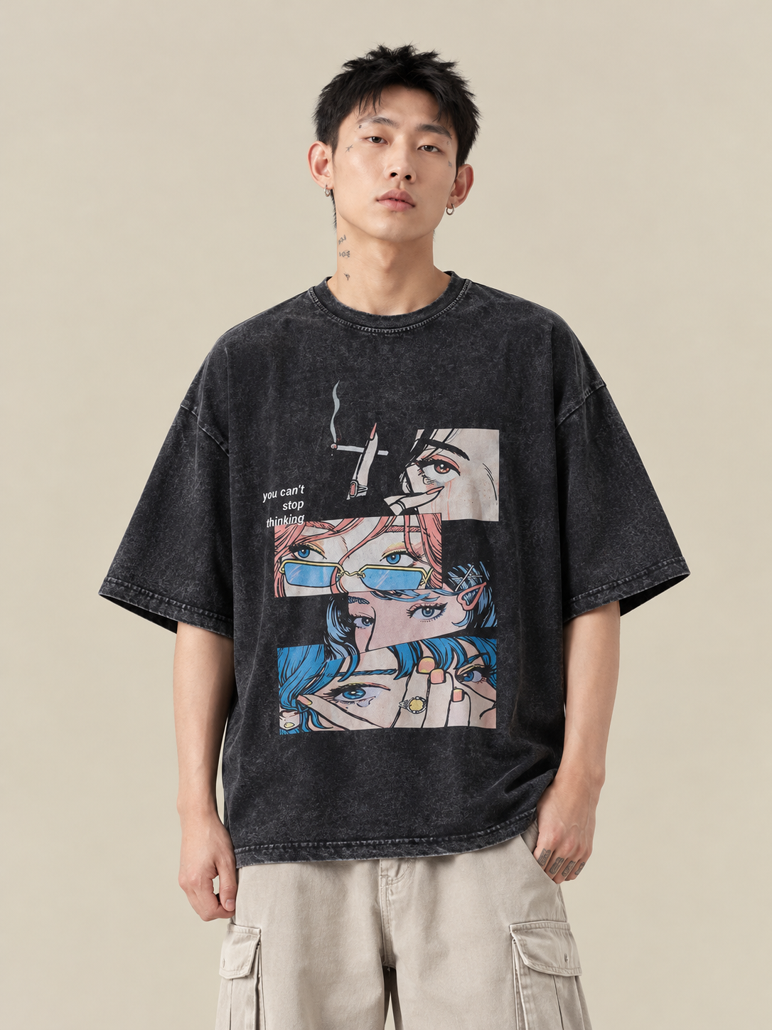 Shikou Oversized Tee, black