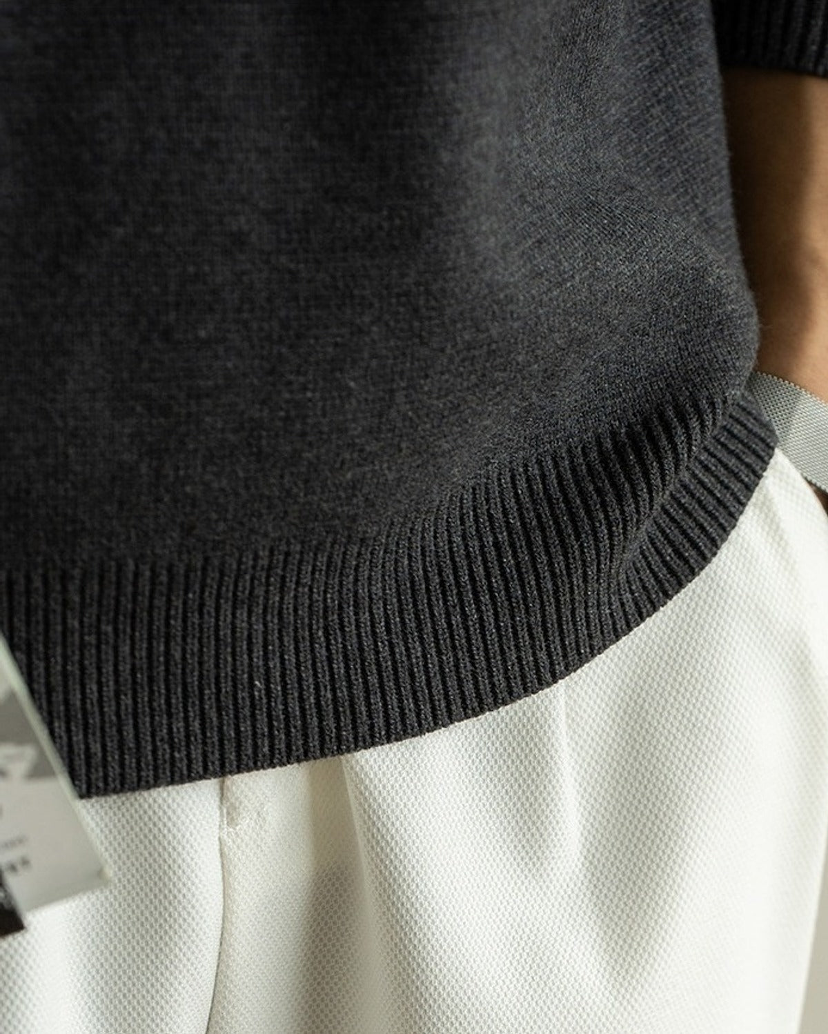 Iki Half-Placket Knit Polo details