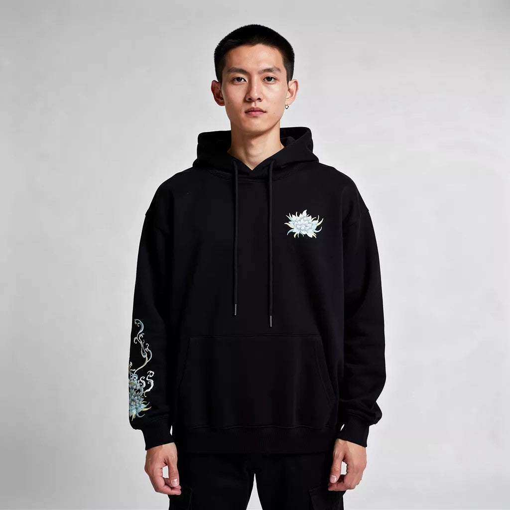 Ryū Embroidered Dragon Hoodie | Japanese Streetwear – KUNOJI