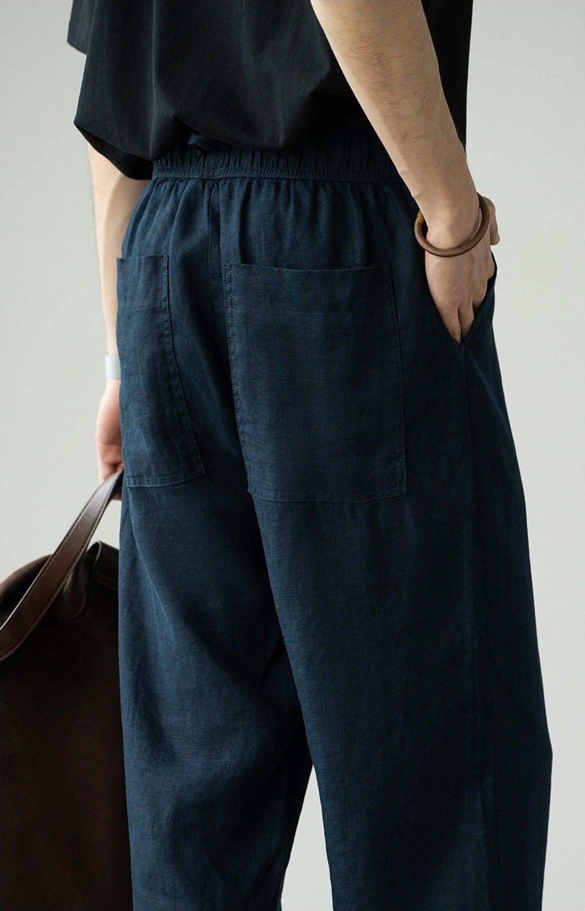 Natsu Linen Drape Pants details