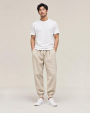 Shinbo Pants in Beige, full-length front view