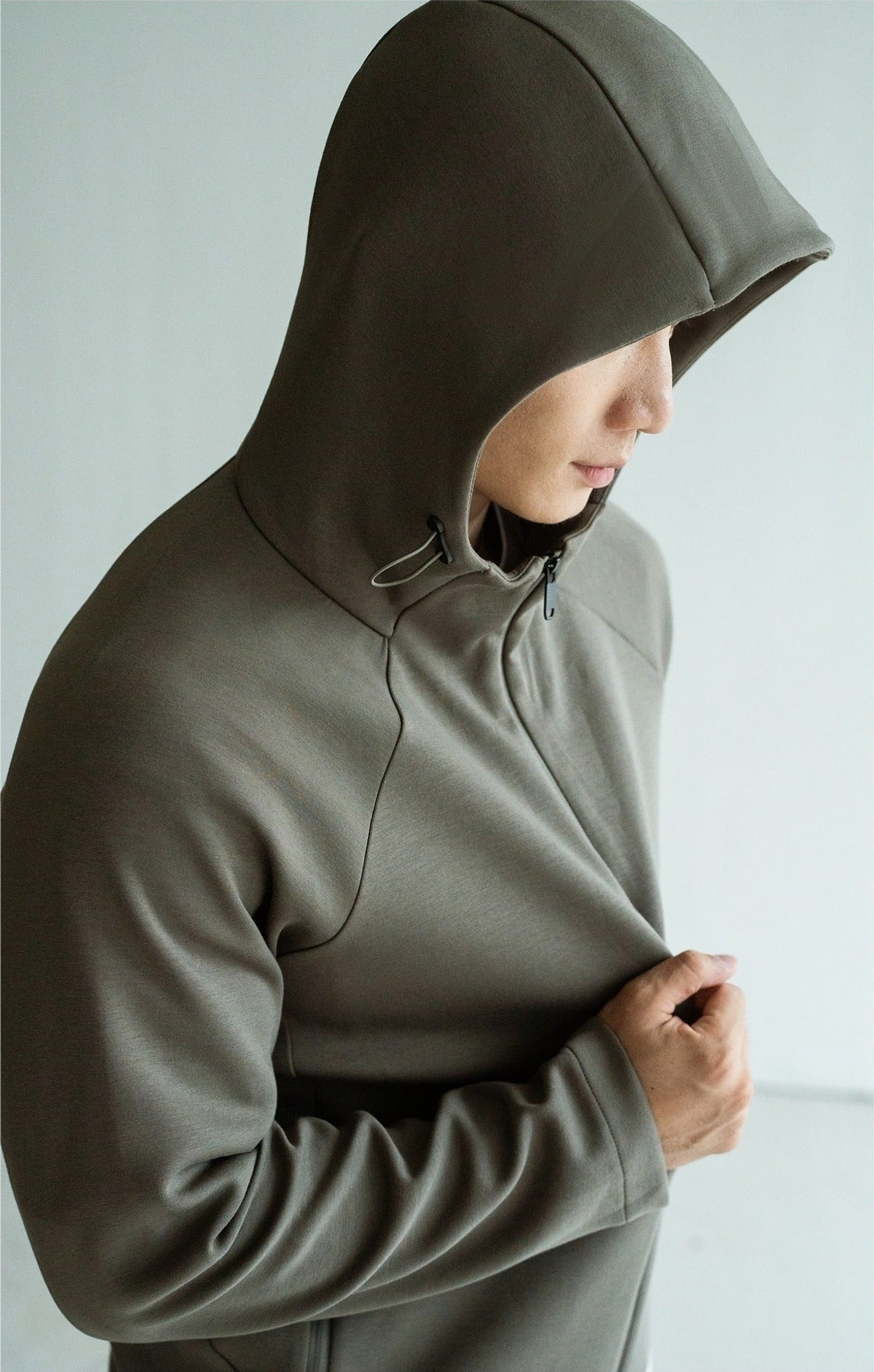 Yawaragi Cotton Zip Hoodie details